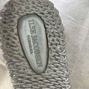 Ilse Jacobsen Women’s silver glitter slide sandals/size 10